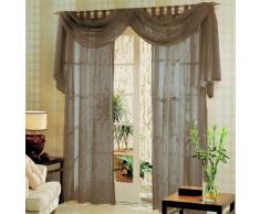 Gardinenbox Voile komplett GARDINEN Set 3tlg, Nougat, 60999