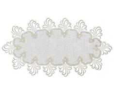 Plauener Spitze by Modespitze 3086L_11_3060 Tischdecke Nizza L, Größe 30 x 60 cm, oval