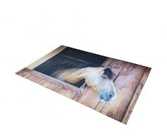 oKu-Tex Fußmatte | Schmutzfangmatte | Deco-Star | Aufdruck/Motiv | Pferd | Pferdestall | Tiere | Dekorativ | Innenbereich | rutschfest | 50x80 cm