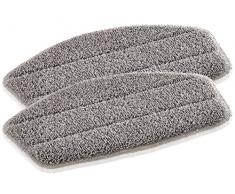 Leifheit 2er Set Ersatzpads Dampfreiniger CleanTenso, Dampfbesen Wischbezug für eine porentiefe Reinigung, Dampfmop Ersatz mit Klettunterseite