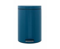 Brabantia Treteimer mit Kunststoff-Inneneimer mit Lebensmitteln Falle, 20 L – Vintage Blau