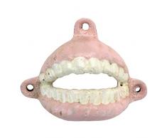 Design Toscano Falsche Zähne, Flaschenöffner aus Eisenguss