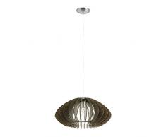 EGLO COSSANO 2 Hängeleuchte, Stahl, Ellipse, E27, 60 W, Ø 50 cm, nickel-matt