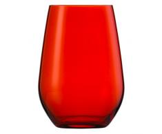 Schott Zwiesel VINA SPOTS Wasserglas, Kristallglas, rot, 9 cm, 6