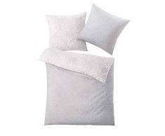 Kleine Wolke Textilgesellschaft Lea Bettwäsche, Baumwolle, Silbergrau, 1-135x200 /1-80x 80