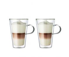Bodum CANTEEN 2-teiliges Gläser-Set (Doppelwandig, Isoliert, Spülmaschinengeeignet, 0,4 liters) transparent