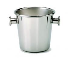 Alessi Eiseimer mit Griffen und Rost aus Edelstahl 18/10 glänzend polierte Aussenseite, mattierte Innenseite