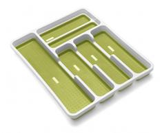 Addis Premium Antirutsch Boden weich Schublade Besteck Veranstalter Tablett, weiß/grün