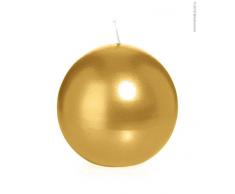Wiedemann Kugelkerzen lackiert in Cellophan, Wachs, Gold, 10 x 10 cm, 6-Einheiten