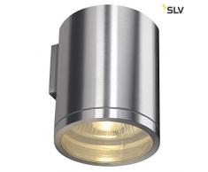 SLV ROX WALL OUT Outdoor-Lampe Aluminium/Glas Silber Lampe außen, Aussen-Lampe