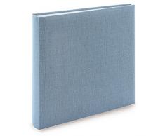 goldbuch Fotoalbum Summertime Trend 2, Fotobuch mit 60 weißen Seiten mit Pergamin Trennblätter, Erinnerungsalbum mit Leinen Einband, Foto Album zum Einkleben, 24607, Blau/Grau, 25 x 25 x 4 cm