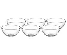 Leonardo Cucina Schale, 6-er Set, 540 ml, Durchmesser 14 cm, mikrowellengeeignet, Klarglas, 066326