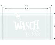 Graz Design 990021_80x57 Sichtschutzdekor Duschtür Dusche Milchglasfolie für Badezimmer Spruch Wort (GröÃe=80x57cm)