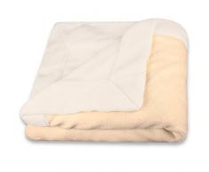 CelinaTex Toronto Kuscheldecke XXL 220 x 240 cm Creme weiß und beige Mikrofaser Wohndecke Fleece Tagesdecke