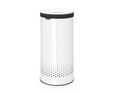 Brabantia 102462 Wäschebox mit Kunststoffdeckel weiß, 35 L