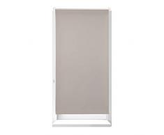 Relaxdays Thermorollo, blickdicht, Verdunkelungsrollo, Thermobeschichtung, Gesamt: 70x210 cm, Stoffbreite 66 cm, braun