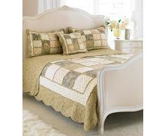 Riva Paoletti Tagesdecke Avignon Super King, Mehrfarbig (grün / gelb), 275 x 275 cm (274,3 x 274,3 cm Zoll)