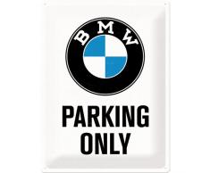 Nostalgic-Art 23200, BMW-Parking Only White, Blechschild 30x40 cm, Metall, bunt, 30 x 40 x 0.2 cm