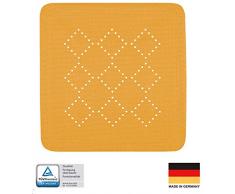 Spirella Duschmatte Badematte Duscheinlage antibakteriell rutschfest mit Saugnäpfen - Alaska Orange - ca. 55 x 55 cm