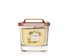 Yankee Candle Elevation Kollektion, kleine quadratische Duftkerze mit 1 Docht und Plattformdeckel, Tonka Bean & Pumpkin