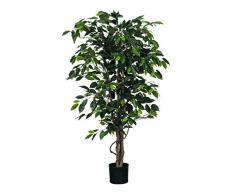 Mica decorations Ficus Benjamin im Kunststofftopf Kunstpflanze, Polyester, grün, 85 x 85 x 150 cm