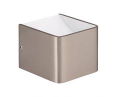 EGLO Wandleuchte, Aluminium, Integriert, Nickel-matt, 10 x 8 x 10 cm
