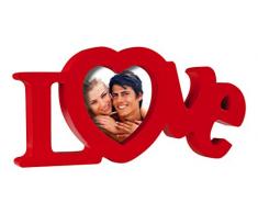 Zep S.r.l ZEP Pepe Holz-Bilderrahmen Love, fÃ¼r ein Bild 10 x 10 cm rot, Abmessungen 28 x 13 x 3 cm