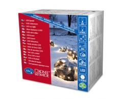 Konstsmide 3748-100 LED Lichternetz / für Außen (IP44) / 24V Außentrafo / 32 warm weißen Dioden / schwarzes Kabel