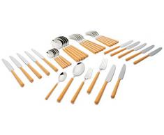 Mepra Fantasia Besteck-Set, 36 Teile, orange-grünes Finish, Griffe spülmaschinenfest
