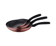 San Ignacio Q3063 Set mit 3 Pfannen aus geschmiedetem Aluminium, induktionsgeeignet,