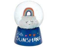 Die Geschenkewelt Happy Life 46415 Traumkugel mit Regenbogen, Höhe 6,5 cm Schneekugel, Mehrfarbig