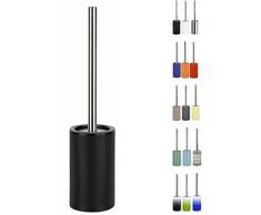 Spirella Tube WC Bürste Toilettenbürste Klobürste WC Garnitur aus Porzellan Schwarz