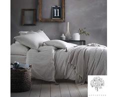 Appletree Trenton Spot Bettwäsche-Set, Fadenzahl 180, gewaschen, 100% Baumwolle, leinen, Doppelbett