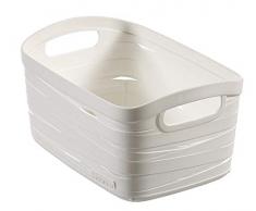 Band Groß Weiß Wäschekorb, 8 Liter Kapazität – langlebig Kunststoff 270 x 210 x H170 mm
