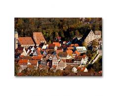 Premium Textil-Leinwand 90 cm x 60 cm quer, Ein Motiv aus dem Kalender Aus der Ferne: Schwäbisch Hall | Wandbild, Bild auf Keilrahmen, Fertigbild auf echter Leinwand, Leinwanddruck (CALVENDO Natur);CALVENDO Natur