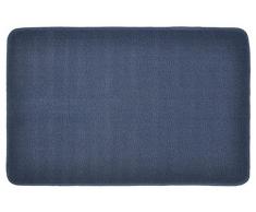 deco-mat Badematte âFeng Shuiâ | Rutschfester Badvorleger | waschbarer Duschvorleger | Badteppich 50 x 80 cm in Dunkelblau