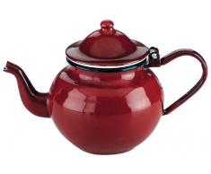 Ibili Teekanne Roja 0,75 l aus emailliertem Stahl in rot, 10 x 10 x 20 cm, 0.75 L