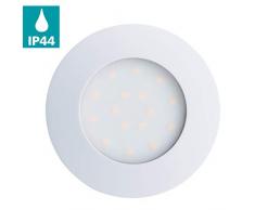 EGLO LED Einbauleuchte Pineda-IP, Einbaulampe aus Kunststoff, Farbe: Weiß, Ø: 10,2 cm, IP44