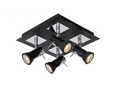Lucide BRACKX-LED - Deckenstrahler - LED Dim. - GU10 - 4x5W 3000K - Schwarz