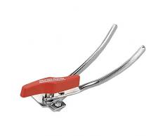 Westmark Zangendosenöffner mit Kapselheber, Länge: 15,5 cm, Stahl/Kunststoff, Zangen-Sieger, Silber/Rot, 10314470