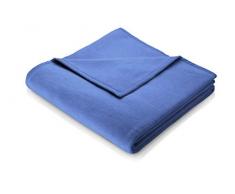 biederlack Kuscheldecke 150x200 cm I Soft Cotton Wohndecke 60% Baumwolle, 40% dralon I Made in Germany, Royal blau