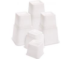 UTOPIA Betten verstellbar Möbel aufstehen, 5 bis 22,9 cm Bett Riser Tisch Riser Stuhl Mittelteil oder Sofa Riser 8-teiliges Set weiß