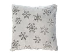 Gözze Dekokissen, Mit Eiskristallen auf Vorderseite, 50 x 50 cm, Taupe, 40125-71-050050