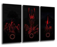 Wandbild - Der Herr der Ringe, Sauron, 97 x 62 cm, Holzdruck - XXL Format - Kunstdruck, ref.26013