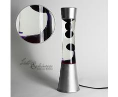 Licht-Erlebnisse Feminine Lavalampe Geschenkidee, Lila/Klar/Silber, 39cm