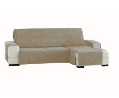 Eysa Praktische Sofabezüge, Chaiselongue 240 cm, Rechte Vorderansicht, Stoff, Beige, Drei Sitzplätze