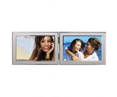 Hama Portrait Bilderrahmen Philadelphia quer (Fotogröße 2x 13 x 18 cm) silber