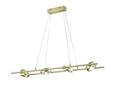 Trio Leuchten LED Pendelleuchte, Metall, Integriert, 4 W, Messing matt, 17.5 x 100 x 150 cm