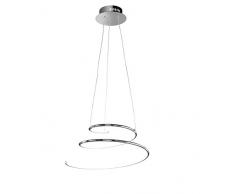 WOFI Pendelleuchte Aluminium^Kunststoff Integriert, 27 W, chrom 50 x 50 x 150 cm