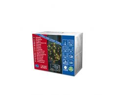 Konstsmide 3141-000 LED Minilichterkette / für Außen (IP44) / 4,5V Innentrafo / 80 gelbe Dioden / grünes Kabel